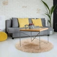 thumbnail image 4 of REGALWOVEN Area Rug Faux Fur Carpet for Home, 3x3 Feet Round, Khaki, 4 of 8