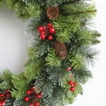 thumbnail image 4 of Artificial Wreath for Christmas, Wall Hanging Farmhouse Wreath, Ornamental Winter Wreath for Door Fen Holiday Christmas Decoration , 40cm, 4 of 6