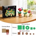 HOGOKIDS 12 Pack Flower Building Set, 1697 Pcs Botanical Collection ...