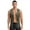 Army Green, variant on Men's Western Cowboy Vest Casual Fringe Hippie Costume Open Front Suede Leather Waistcoat White L