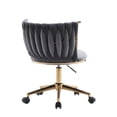 thumbnail image 4 of Sesslife Home Office Chair, Comfy Padded Seat Swivel Desk Chair, Upholstered Velvet Computer Chair with Castors for Small Place, Adjustable Vanity Chair for Office Bedroom Dressing Room, Gray, 4 of 12
