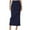 🔥 Blue, variant on USSUMA Gifts Wrap Pencil Mid-Calf Skirt High-Waist Split Bodycon Smooth Fit Pull-On Design For Fall Casual Office And Date Night Styling With Stretch Fabric Comfort