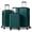 Dark Green, variant on 20in 24in 28in 3PCS Suitcase Set Vertical Striped Frosted Case ABS Trolley Case, Black