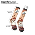 thumbnail image 4 of Haiem Dinosaur Baking Delight Socks, Funny Novelty Crazy Design Cotton Socks Sports Socks Knee High Socks For Men, Women,1Pairs - Gift For Working Friends, 4 of 8