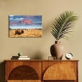 thumbnail image 3 of Bison Canvas Wall Art, Wyoming Mountain Wildlife Landscape Print, Rustic Western Artwork for Living Room Bedroom Cabin Decor, Ready to Hang, 3 of 6