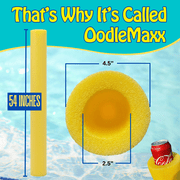 Oodles of Noodles OodleMaxx Giant Noodle - 54 inch Large Pool Noodle - Extra Thick for Swimming, Exercise, Crafts & More. (Black, 1-Count)