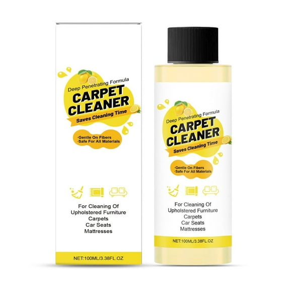Pet Carpet Cleaner Solution, Lemon Scent, Deep Cleaning Shampoo Solution, Eliminates Urine Stains and Odors, Pair Carpet Cleaner Machine (3.38floz)