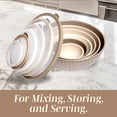 thumbnail image 3 of Cook with Color 12-Piece Mixing Bowl Set with Non-Slip Silicone Base and Transparent Lids, Taupe, 3 of 9