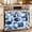 White Gray Blue Dark Blue, variant on Green Christmas Oven Skirt Curtain 27"Wx20"L, Waterproof Ruffled Stove Cover Skirt with 8 Ribbon Ties, Xmas Tree Elk Christmas Decorative Oven Door Curtain for Kitchen Dishwasher Cabinet