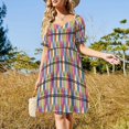 thumbnail image 4 of Vestido de manga corta con estampado de vaca, ropa de fiesta, vestidos para mujer, atuendo de festival, vestidos de verano para mujer, vestido 2025, 4 of 7