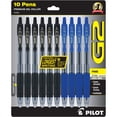 thumbnail image 1 of Bolígrafos de gel PILOT G2 punta fina 0,7 mm paquete de 10 negro y azul, 1 of 5