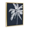 thumbnail image 3 of Stupell Industries Blue White Palm Tree Floral Painting Gray Floater Framed Canvas Art Print Wall Art, 25 x 31, 3 of 9