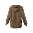 thumbnail image 3 of A2Y Women's Relax Fit Kangaroo Phone Pockets Hoodie Sweatshirts Mocha S, 3 of 5