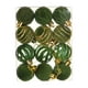 thumbnail image 2 of 12 Bolas Navideñas de Terciopelo con Adornos Flocados | Decoración Navideña Marrón | Bolas de Plástico de 4 Cm | Kit de Decoración para Árbol | Hebilla Metálica y Cuerda para Colgar | Decoración Navi, 2 of 5