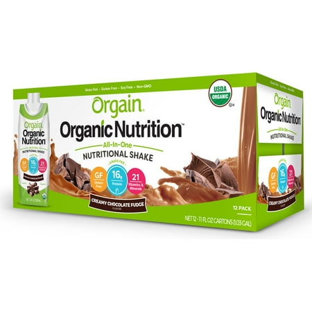 Orgain Organic Nutrition Shake, Chocolate, 16g Protein, 12