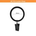 thumbnail image 2 of Hweilai 40 Pieces Curtain Rings with Clips, Metal Curtain Rings, 25mm Inner Diameter for Curtains and Curtain Rods., 2 of 5