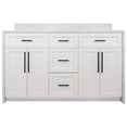 thumbnail image 4 of KBC Palisade 60" Double Bathroom Vanity w/ Engineered Marble Waterfall in White, 4 of 5