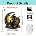 thumbnail image 2 of Halloween Decorations Qwtwty Halloween Pumpkin House And Witch Romantic Scene Flat Acrylic Table Decoration, 2 of 9