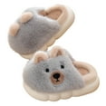 thumbnail image 3 of THDHVS Kids Slippers,Boys Slippers,Kid's Boys' Winter Warm Plush Home Cotton Slippers Gray 7-8 Years, 3 of 6