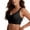 04-Black, variant on jiaxiM Posture Support Bras for Women Front Closure Cross Back Wireless Posture Bras Seamless Full Coverage Support Push Up Bralettes
