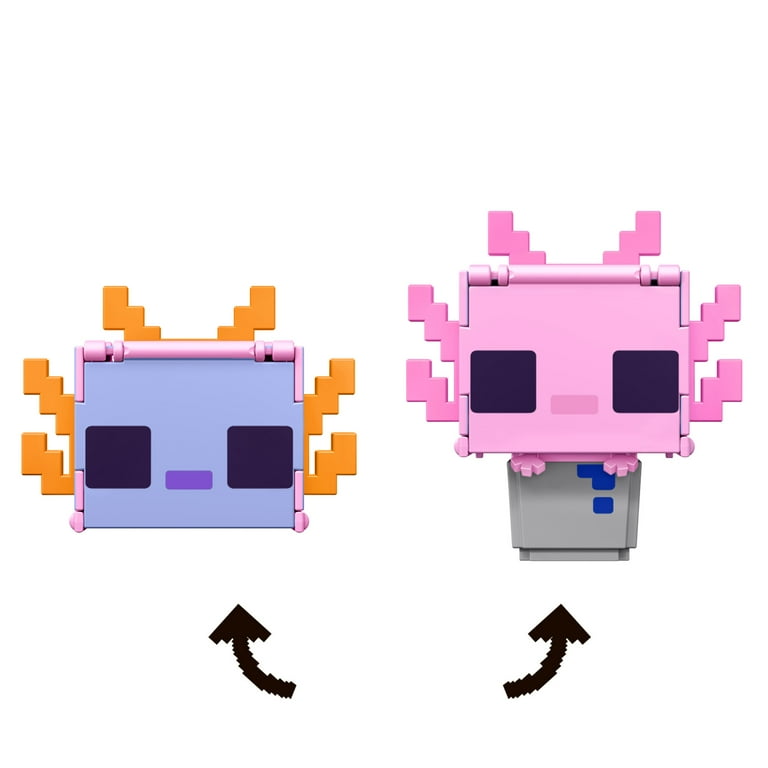 Minecraft Flippin' Figs Alex & Axolotl Figures 2-Pack, 2-in-1