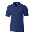thumbnail image 2 of Men's Cutter & Buck Royal Texas Rangers Big & Tall Advantage Tri-Blend Pique Polo, 2 of 3