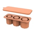 thumbnail image 1 of Cateissary Bandeja de silicona para cubitos de hielo, fácil de limpiar, no oculta la suciedad, molde para bandeja de hielo con caja, bandeja de Teteras ámbar, 1 of 6