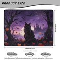 thumbnail image 7 of Binienty Halloween Black Cat Purple Print Car Trunk Mat, 29" x 39" Universal Size Anti-Skid Backing Rear Cargo Liner, Spooky Stylish Vehicle Interior Accessory Fits for Most Sedan, 7 of 7