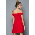 thumbnail image 4 of Juniors Fit And Flare Off The Shoulder Skater Party Cocktail Teeze Me Dress, 4 of 6