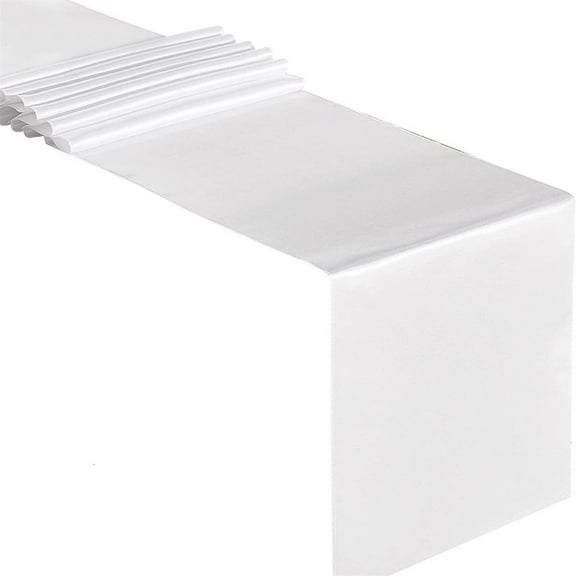 Necvior Solid Color Satins Table Runners 12x108inch for Wedding Party Decoration
