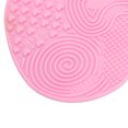 thumbnail image 3 of Estera de limpieza de brochas de maquillaje, almohadilla de fregado de cepillo de limpieza cosmética plegable de silicona con 5 ventosas, 3 uds., 3 of 8