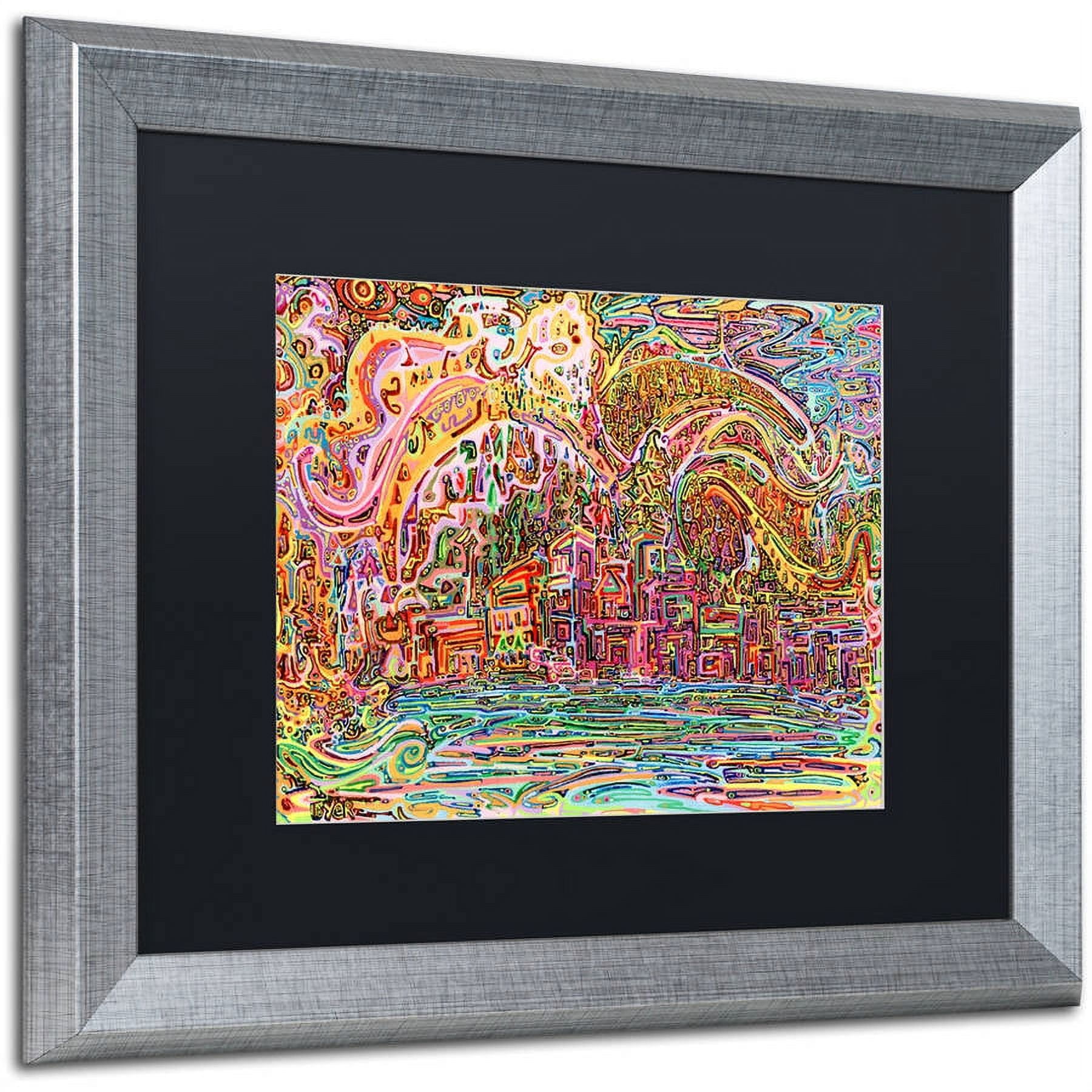 Trademark Fine Art "Sunrise In Osoyoos" Canvas Art by Josh Byer, Black Matte, Silver Frame