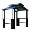 Kennedy 8'6" H x 5'1" W x 8' D Gazebo, Gazebo, Hardtop, Metal, No Foundation Needed, Double Roof