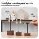 thumbnail image 3 of Abbraccia Organizador de pendientes de nogal y metal, expositor en T, ideal para publicaciones y anillos, accesorio fotográfico, 3 of 6