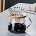 thumbnail image 2 of yuksok Homyl 1pc Heat Resistant Glass Pour Over Coffee Maker with Funnel Manual 300ML, 2 of 9