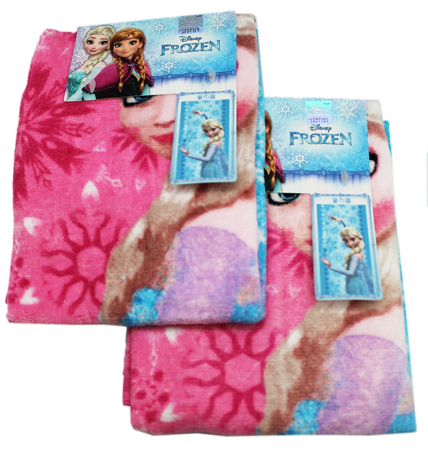 Disney's Frozen Elsa Snow Magic Blue and Pink Hand Towels (2pc)