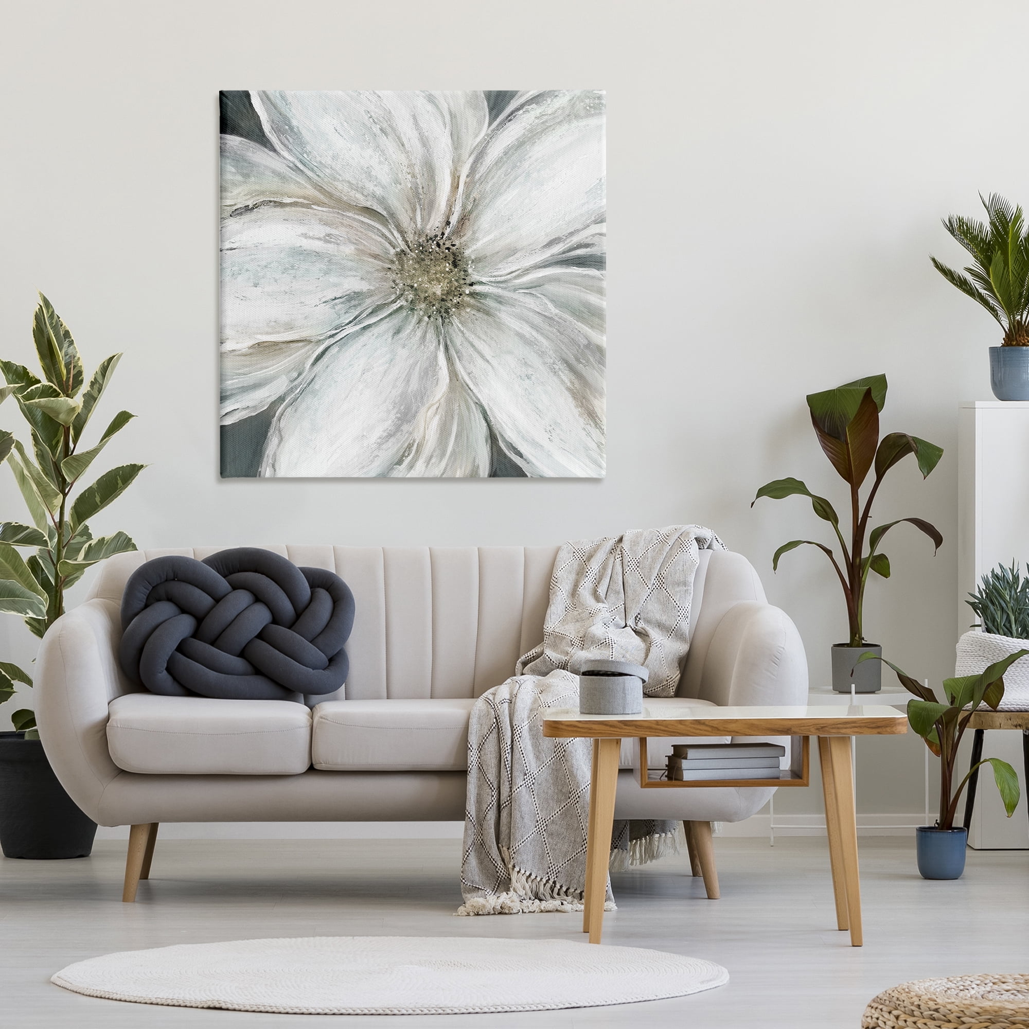 Stupell Industries Closeup Serene White Blossom Canvas Wall Art, design by Carol Robinson