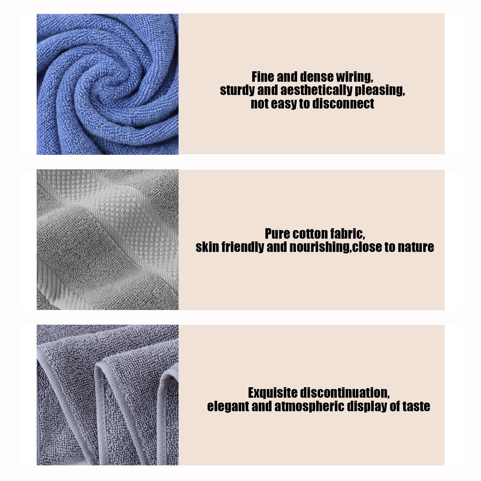 AUHomi Elegance Organic Cotton Face Towel - Super Soft, Quick Dry, Durable, Absorbent Oversized Face Towels - Ideal Quick Dry Large Luxury Towel Set for Shower,Cleanse the Face,(30"x14", 4pcs)
