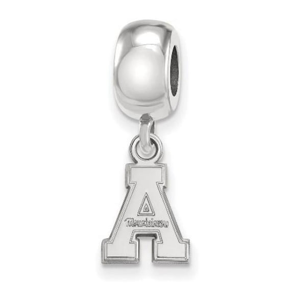 LogoArt SS013APS Sterling Silver Appalachian State University Extra Small Dangle Bead Charm