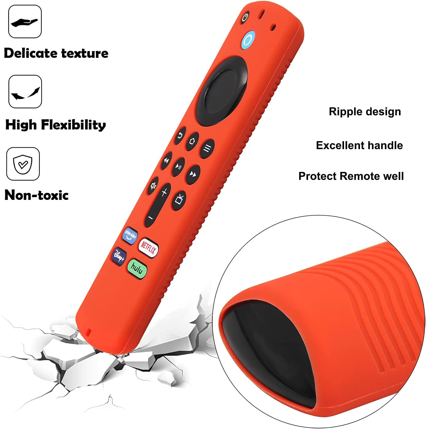 CaseBot Anti-Slip Remote Case Silicone Cover for Fire TV Stick 4K Max / Fire  TV Stick (2nd and Later) / Fire TV Stick Lite / Fire TV Cube / Alexa Voice  Remote (