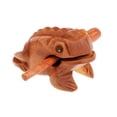 thumbnail image 2 of 4 Inches Small Frog Guiro Rasp Frog Sound Maker Solid Wood Material Musical Percussion Instrument Educational Instrument Tool with Wooden Stick, 2 of 10