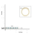 thumbnail image 4 of ANGARA Natural Aquamarine and Diamond Half Eternity Wedding Ring in 14K Yellow Gold for Women (Size-2mm) | March Birthstone, Birthday, Anniversary, Jewelry Gift for Women | Natural Aquamarine Ring, 4 of 9
