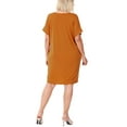 thumbnail image 4 of FashionMille Women's Plus V neck Drop Shoulder Comfy Midi Dress, 4 of 4