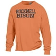 thumbnail image 2 of Men's ComfortWash Orange Bucknell Bison Stack Garment Dyed Long Sleeve T-Shirt, 2 of 3