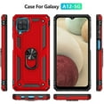 thumbnail image 3 of Galaxy A12 Phone Case, Samsung A12 Phone Case with HD Screen Protector, Military Grade Protective Cases with Ring for Samsung Galaxy A12 (Red), 3 of 6