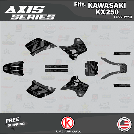 Kalair GFX Graphics Kit for Kawasaki KX250 (1992-1993) Axis Series Kalair GFX Graphics Kit for Kawasaki KX250 (1992-1993) Axis Series