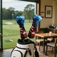 thumbnail image 4 of Yuyamidu Fire American Flag Golf Club Cover Fit Well for Driver or Fairway Wood Golf Club, Patriotic Golf Headcover Stylish Protection for Your Clubs for Women Men, 4 of 7