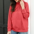 thumbnail image 7 of XIAOCHA Womens Hoodies Oversized Kangaroo Pockets Funnel Neck Drawsting Hooded Loose Fit Long Sleeve Simple Solid Color Pullover Hoodies Sweatshirts, 7 of 7