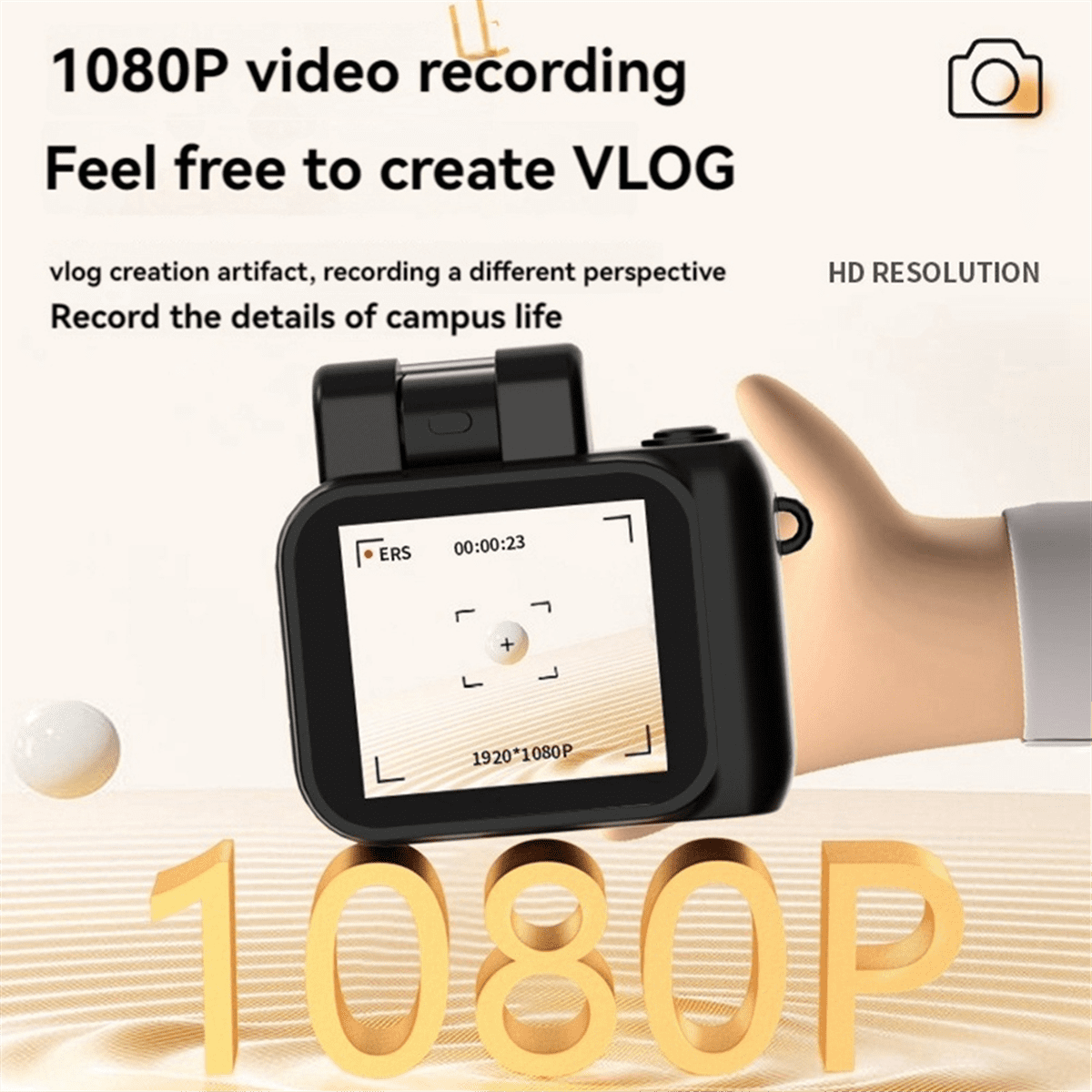 HD1080P Mini Camera Portable Pocket Camcorder with LCD Screen and Flash Video Recording Function