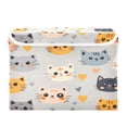 thumbnail image 7 of Yayeee Collapsible Cube Storage Bin with Lid Fabric Closet Decorative Basket with Handles, Cute Cartoon Cat, 7 of 7